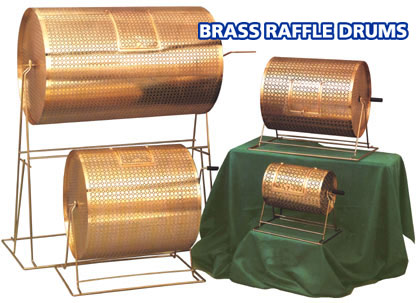 Brass Raffle Drums 